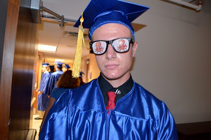 Josh Palmer adds some flair to the ceremony.