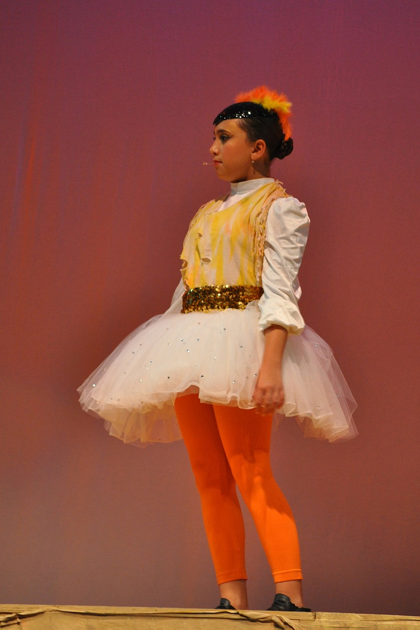 Melissa Silva plays Scuttle, the seagull.