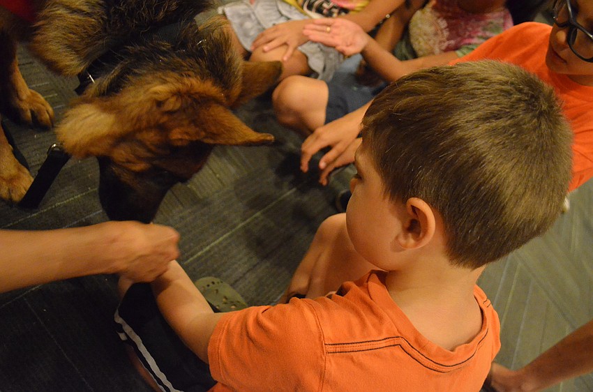 Zeke Williamson, 7, feeds Ana.