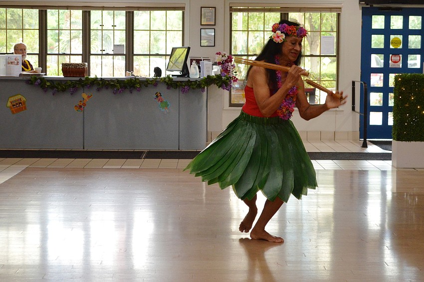 Otilla Massaro performs a dance.