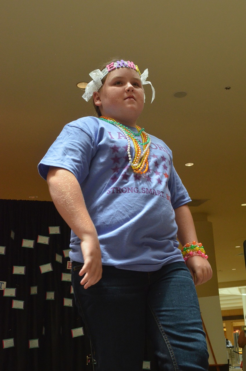 Emma Larson shows her sassy side on the catwalk.