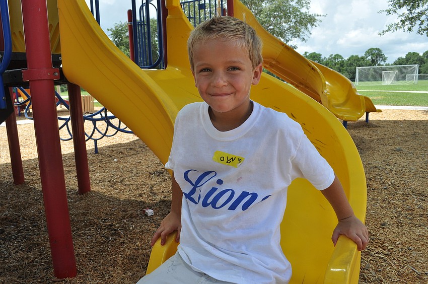 Owen Jones finished a slide.