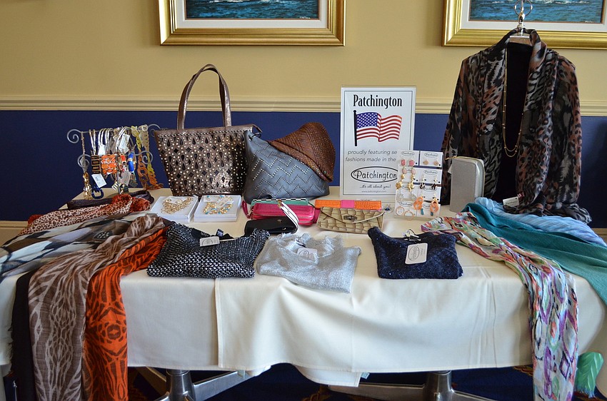 Patchington set up a table top boutique in the dining room at Bird Key Yacht Club and offered members a 10% discount on items purchased.