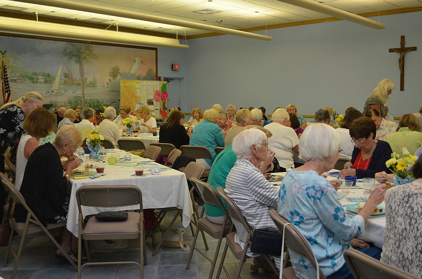 Members of the St. Mary Womenâ€™s Guild gather for the Welcome Back luncheon Tuesday, Oct. 15, at St. Mary Star of the Sea.