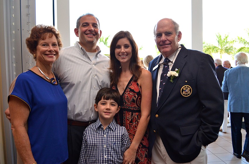 Cindy Overall, Ryan, Blaise and Tippy Thomassie, and Vice Commodore Bobby Overall