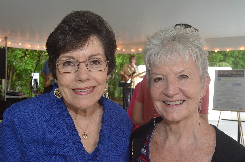 Marilyn Billib and Bonny DiFiore support the center at the tasting event.