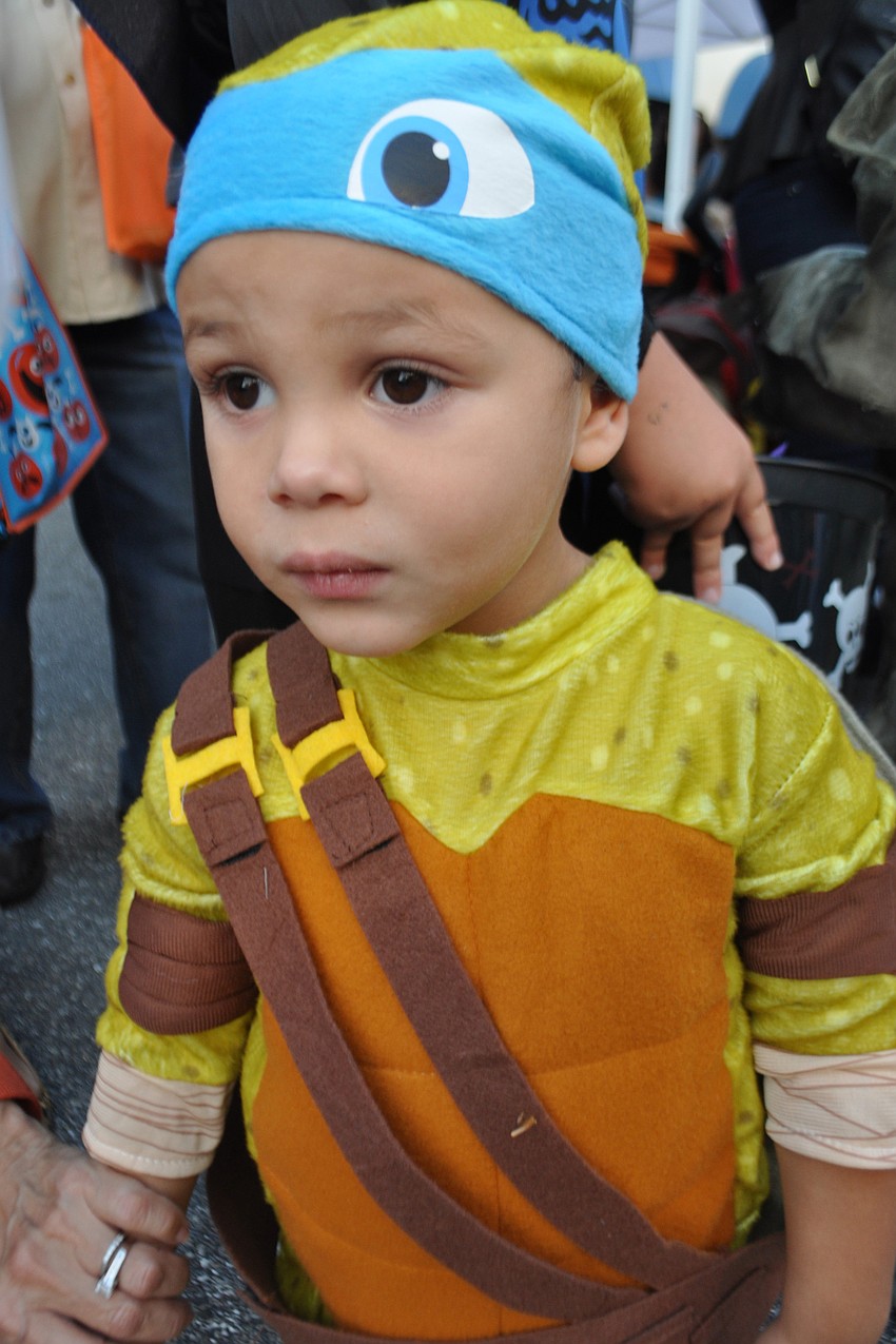 Antonio Jace Garcia, 2, came as Leonardo, the Mutant Ninja Turtle.
