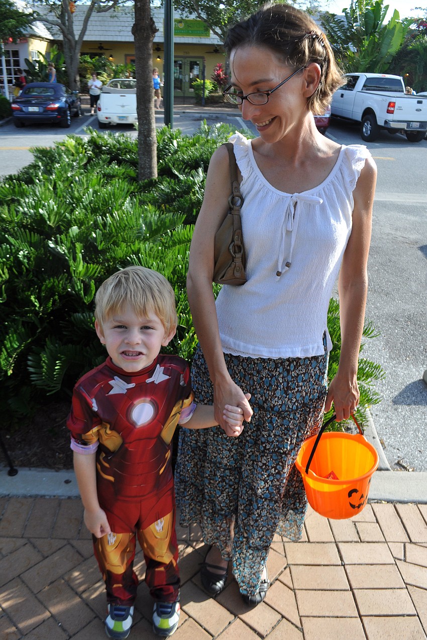 Hendrix Nunnery, 5, and his mother, Janine, love Halloween.