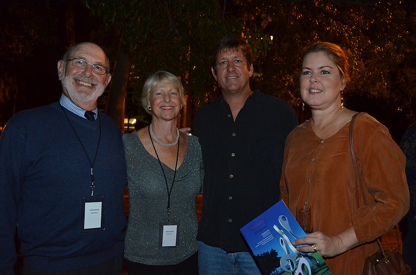 Curator Andy and Ruth Mass with Lead Installation Technician Jon and Ellen Dowd