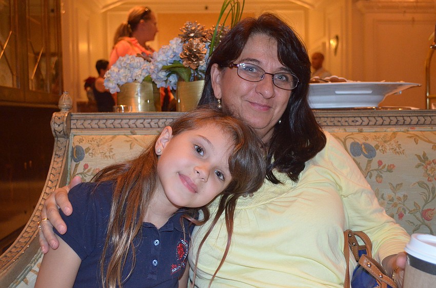 Sophia Miller came to see Santa with grandmother Joanne Miller.