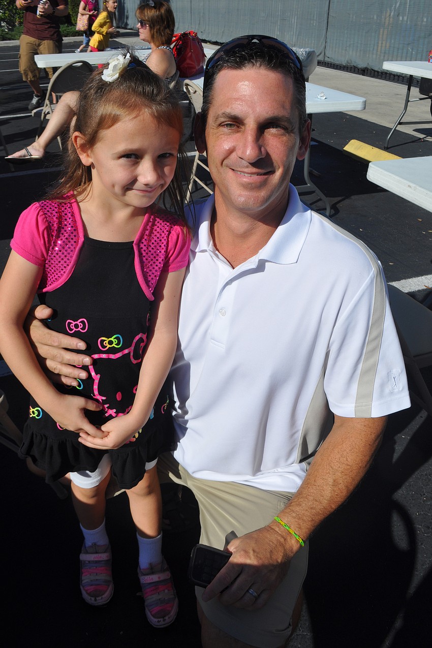 Six-year-old Janie Crum spends time with her dad, David.