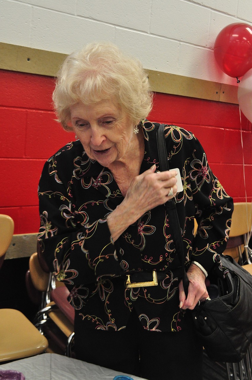 Irene Spranger searches for the perfect bowl to take home.