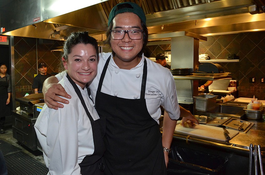 Madison Huang with Chef Diego Oka