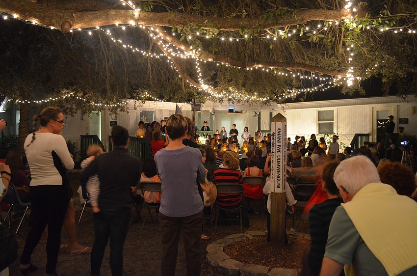 The show was held outside.