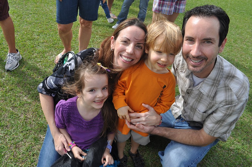 The Sunday family enjoy the beautiful. Pictured are Emma, Beth, Dylan and Jesse.