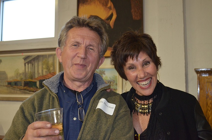 Tola Marchuck and Michelle Mannino enjoyed the art.