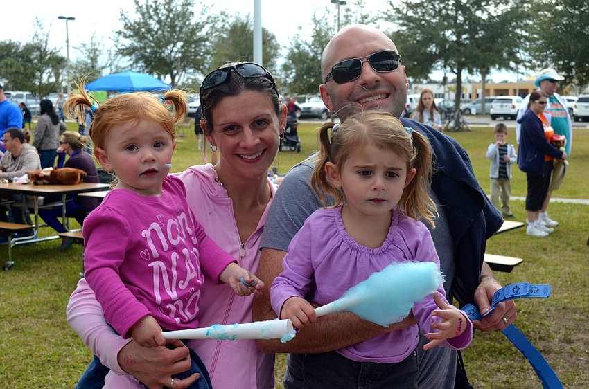 The Korehman family â€” Emeline, 2, Amy, Joey and Layla, 3.