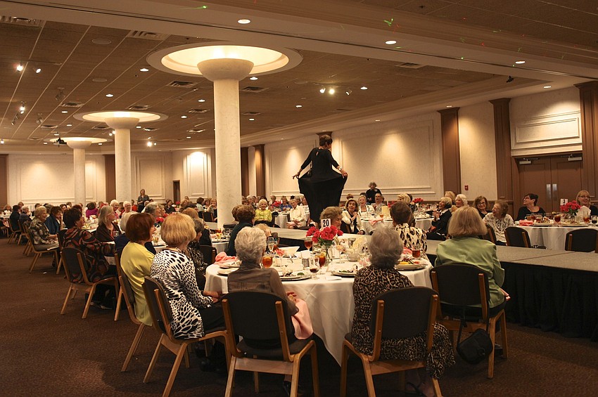 More than 200 women gathered to watch the fashion show.