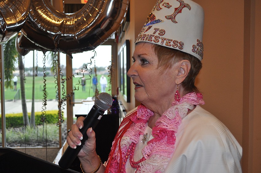 High Priestess Pat Dennis welcomed the guests.