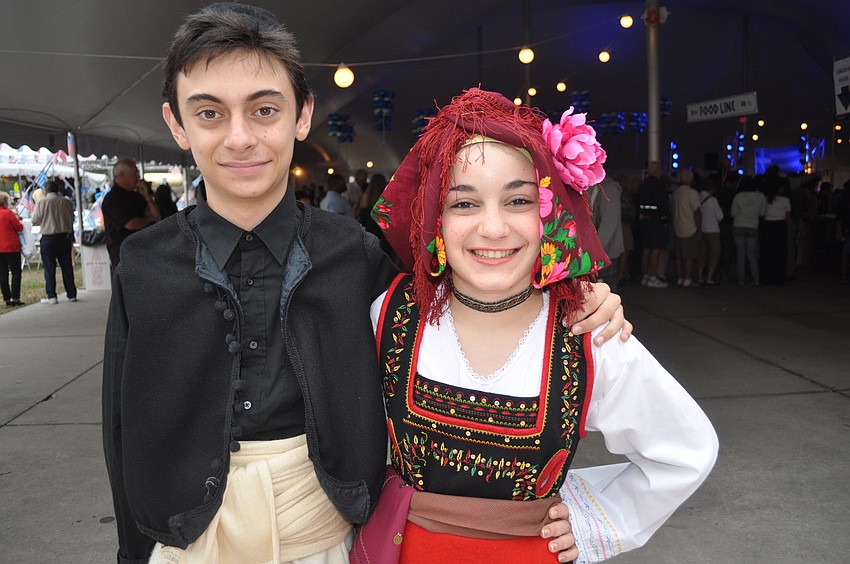 Demetri Martins, 14, and Margo Rometo, 17, have performed Hellenic dance in front of crowds since first grade.