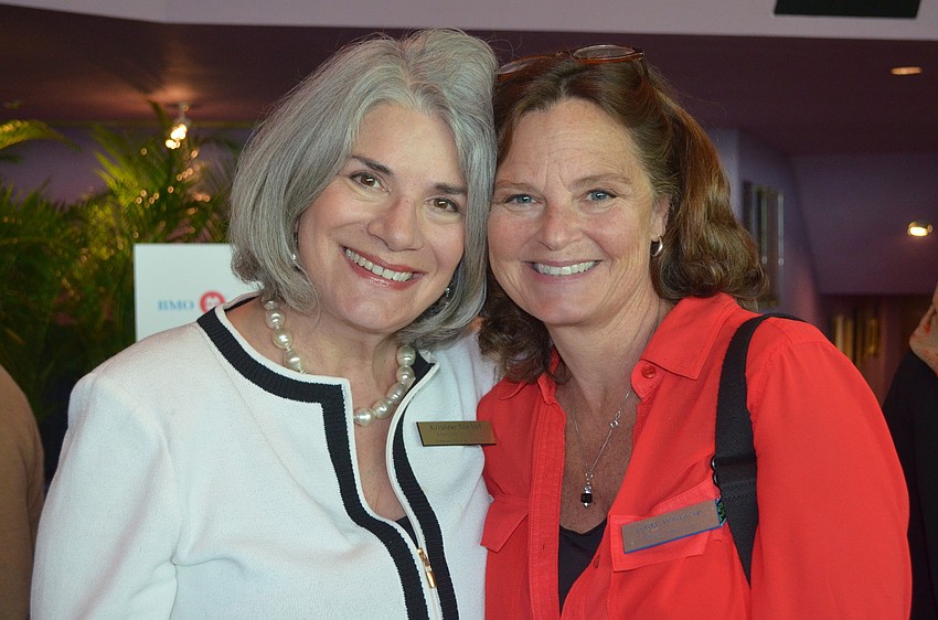 Kristine Nickel and Linda Whitcare enjoyed the lecture.