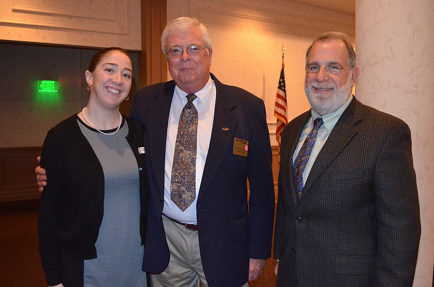 Bridget Weston, Manasota Chapter Chairman Bill Murray and Dennis Zink, Manastoa Chapter vice chair elect.
