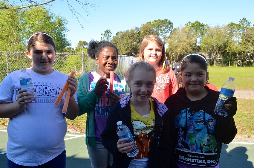 Gal pals â€” Isabelle Rines, 11, Maliqua Walker, 10, Grace Buchanan, 11, Madison Gruen, 10, and Niah Schrock, 10.
