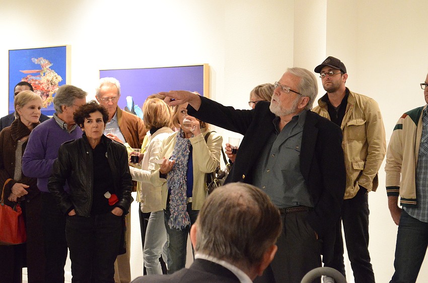 Allyn Gallup addresses the crowd