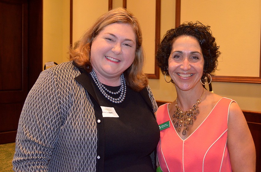 Stephanie Lubber and Marie Grazios, chief of staff for the Girl Scoutsâ€™ Gulfcoast Florida chapter.