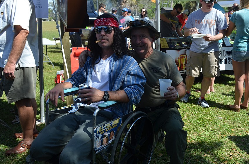 Ltn. Hollins and Bill Manning of Sarasota Station 7A are Ltn. Dan and Forrest Gump.