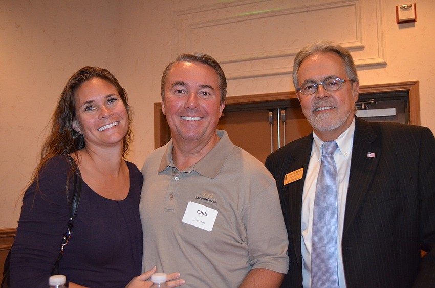 Lisa and Chris Leedom with County Commissioner Joe Barbetta