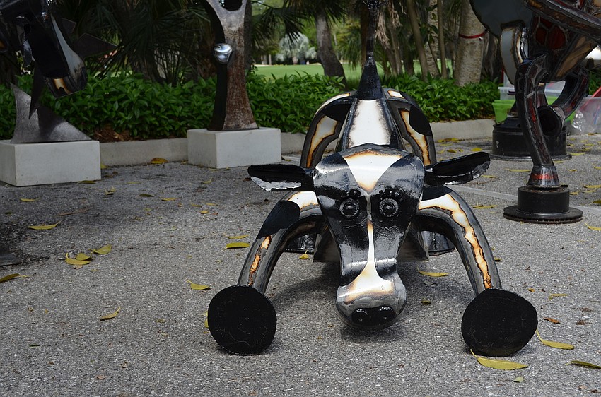 Kyle Pearceâ€™s welded steel sculptures were on display.