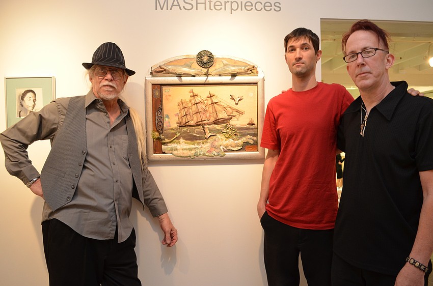 Joe Proietti, Jason Proietti and Larry Lee with Joe Proiettiâ€™s piece 