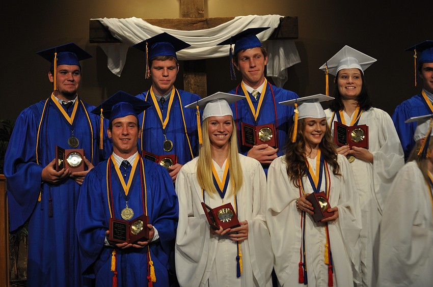 Graduates received a small clock.
