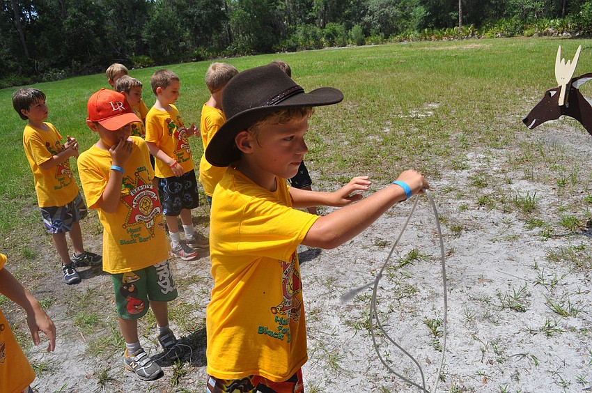 Hayden Talbert readied his rope and eyed his target.