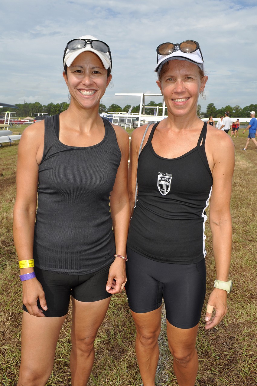 Joey Bautista and Annamari Mikkola raced with the Saugatuck Rowing Club.