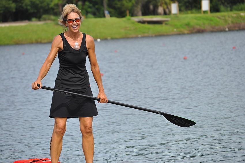 Pam Napp dressed up for the race.