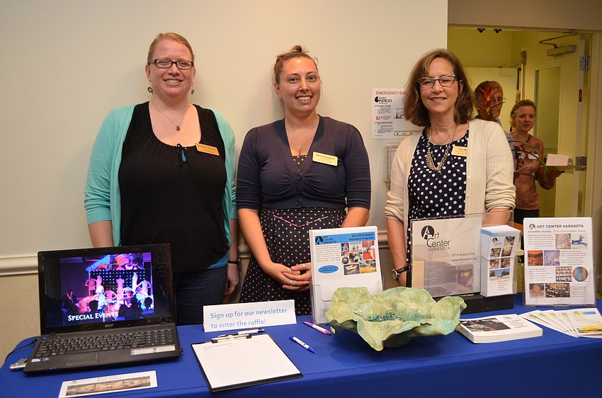 Elizabeth Hillman, Emma Thurgood and Lisa Berger with Art Center Sarasota