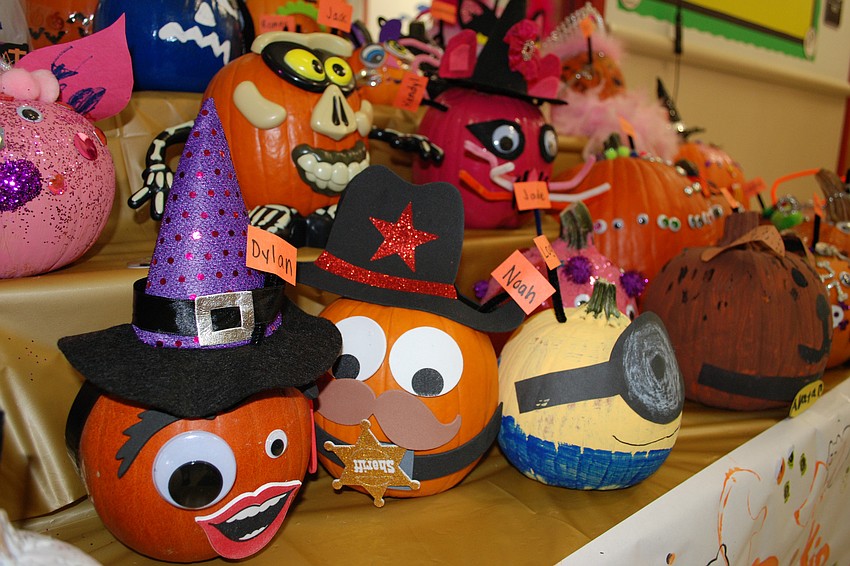 Children also participated in a pumpkin-decorating contest.