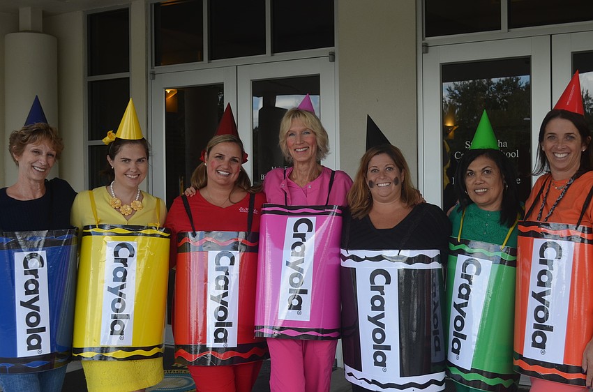 Deb Thompson, Siobhan Young, Rebecca Blitz, Karen Brady, Maria Smith, Elle Conolly and Liz McNelis were Crayola crayons