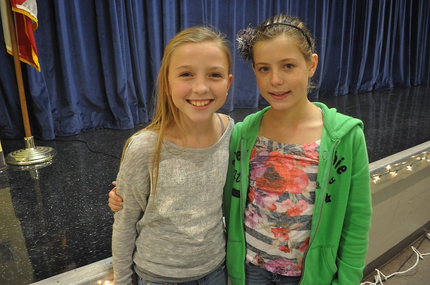 Sixth graders Emma Brooks and Tayla Rosenthal