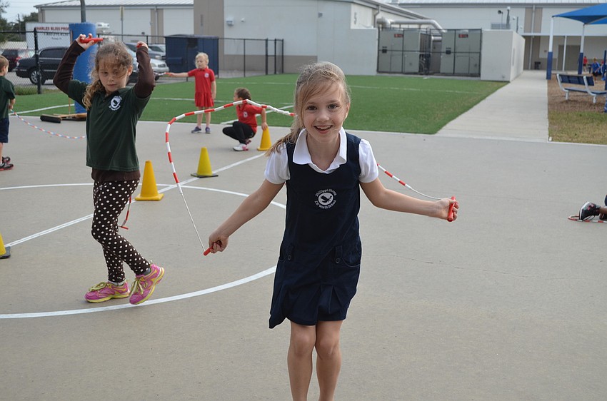 Alexandria Kahl had a great time jumping to raise cancer awareness