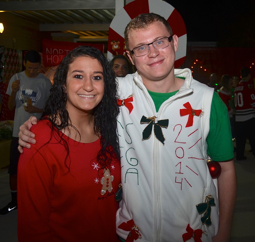 Briana Defilitpis, 17, and Peyton Murphy, 17, get ready to munch on s'mores.