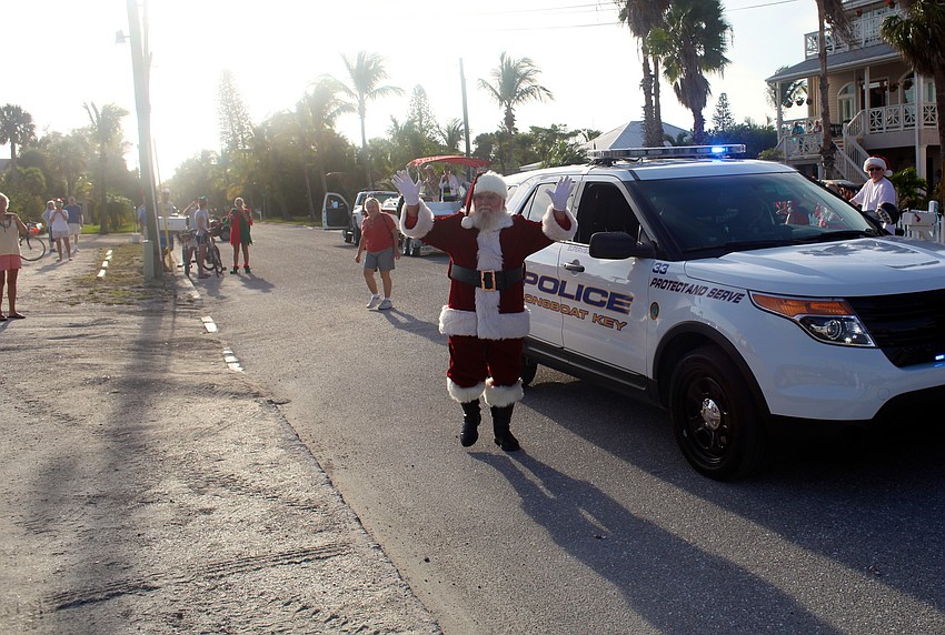 Santa Claus arrived in style with the help of Longboat Key Police.