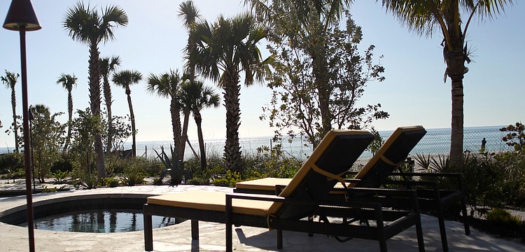 Views of the water can be seen throughout the property.