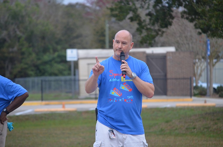 Principal Chris Renouf welcome parents and students.