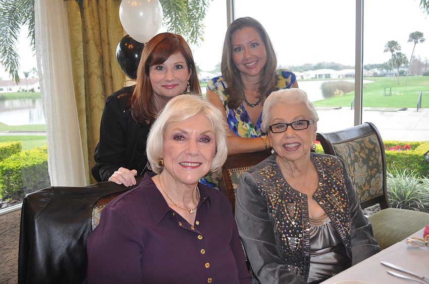 (front) Marti Cleland and Liz Fox, who will become the High Priestess in March; (back) Kathleen Seah and Betsy Morris