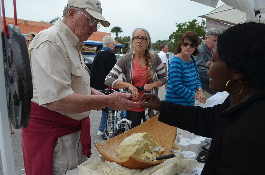 David Vangorder tries natural shea butter.