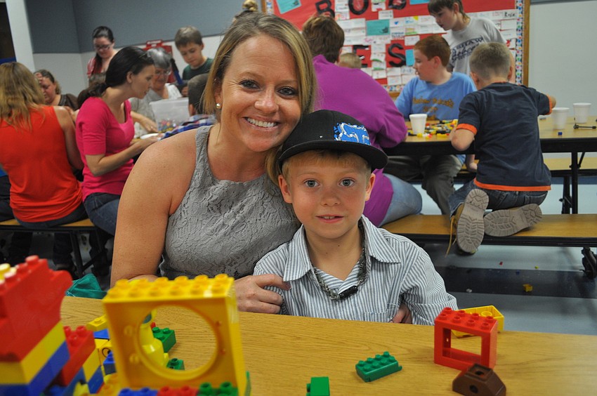 Niki Adkins and her first-grade son, Jacob