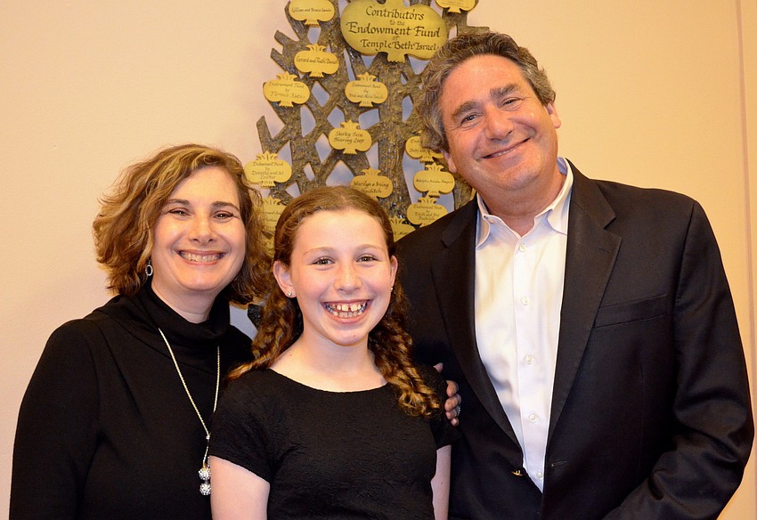 Rabbi Jonathon and Marty Katz with their daughter, Emma